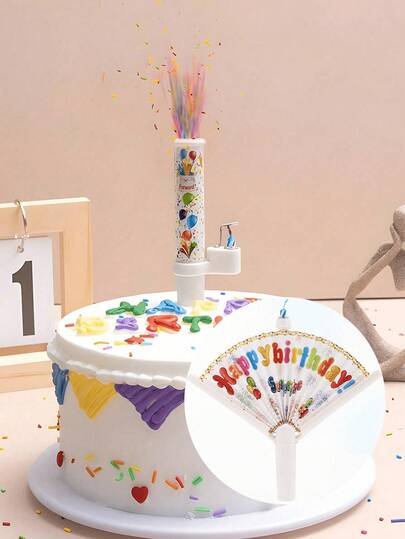 1/2pcs Birthday Surprise Music Candles, Birthday Cake Decorations With/Without Music, Decorations To Create A Cake Atmosphere, Baking Shop Customer Cake Decorations Candles