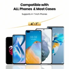 TOPK Car Phone Holder Mount, [Upgrade Auto Locking] Universal Phone Holder With Hook Clip For Car Air Vent Compatible With Cellphones - màu đen - Xem 8