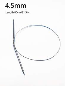 Bộ kim đan tròn bằng thép không gỉ 31,5 inch, móc thép không gỉ và dây thép không gỉ mềm mại, không dễ đứt, thích hợp cho việc tự làm áo len người lớn, áo chui đầu, áo khoác cardigan, khăn quàng cổ rộng, khăn choàng cổ, mũ, khăn choàng, đồ dệt gia dụng và các dự án đan len khác nhau. - kim đan - Xem 11