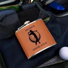 定制酒壶：完美个性化。“Birdie Juice”系列——专为高尔夫球手设计的便携式酒壶——采用PU皮革精心打造，容量为6盎司。您还可以选择我们的刻字服务，将名字镌刻在酒壶上，使其成为伴郎或任何高尔夫爱好者的理想礼物——无论是父亲节还是生日庆祝，都是绝佳之选。 - 彩色 - 查看 6