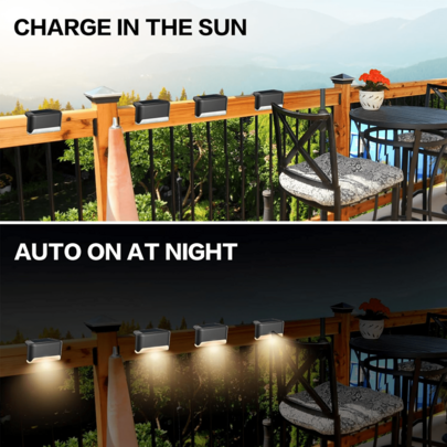 32 Pcs Solar Deck Lights Outdoor, Solar Step Lights Waterproof Led Solar Lights For Outdoor Stairs, Step, Fence, Yard, Patio, And Pathway (Warm White)