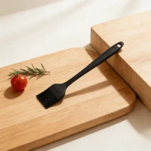 Silicone Basting Brush Set, Heat Resistant - For Oil, Sauce, Marinade, Dishwasher - Black (2/4/6 Pack) - Solid Color - View 2