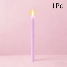無焰遙控定時可調光LED閃爍蠟燭，電池供電窗戶蠟燭，遙控10鍵閃爍蠟燭，情人節禮物、新年禮物、感恩節壁爐裝飾、居家婚禮裝飾、萬聖節、復活節、節日派對、聖誕電子蠟燭 - 粉色 - 查看 14