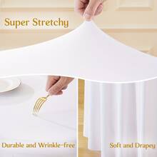 Váy phủ bàn cocktail tròn 32"X43" / 24"X43", chất liệu chiffon co giãn, thích hợp cho quán bar, quán rượu, đám cưới, tiệc tùng, tiệc chiêu đãi, sinh nhật. - Nhiều màu - Xem 9