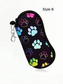 色彩缤纷的时尚眼镜盒，采用耐用材质，小巧便携，适合旅行和运动，柔软的眼镜保护收纳盒 - 查看 13