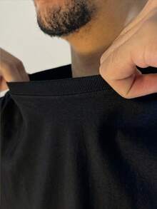 Men T-Shirts - 黑色 - 查看 6