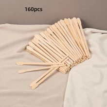 52/160/240支装木制蜡棒，小型木制蜡涂抹棒，适用于身体、头发、眉毛、嘴唇、鼻子的修容 - 查看 10