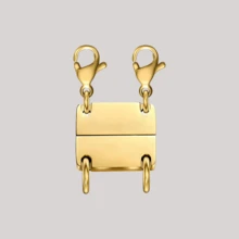 Layered Magnetic Necklace Clasp, 18K Gold And Silver Separators For Stackable Necklace Clasps, Jewelry Clasps For Necklace Separation And Extension - Multicolor - View 13
