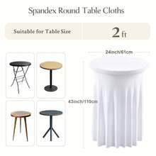 Váy phủ bàn cocktail tròn 32"X43" / 24"X43", chất liệu chiffon co giãn, thích hợp cho quán bar, quán rượu, đám cưới, tiệc tùng, tiệc chiêu đãi, sinh nhật. - Nhiều màu - Xem 7