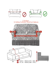 1 husă de canapea cu model geometric imprimat cu mătase lapte, husă decorativă elastică antiderapantă pentru canapea single/double/trei/patru locuri, prietenoasă cu animalele de companie, colorată, potrivită pentru primăvară, vară, toamnă, iarnă - Multicolor - Vizualizare 15