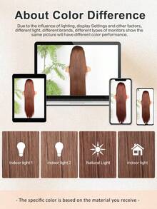 姜橙色长直发 13*4 前蕾丝假发 时尚女士长发 180% 密度 长假发 18-36 英寸 混合发色 橙色/黑色/棕色/酒红色 适合日常生活 节日派对 预先熨烫 预先修剪 预先拉直 - S4 - 查看 9