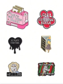 5/30 Pcs Cute And Quirky Alloy Pin Set - For Backpacks, Hats, And Clothing, Perfect Back-To-School Gift For Girls, Backpack Pins - Multicolor - View 2