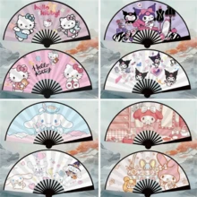 Sanrio 1/件 桂圓卷 黑米 Hello Kitty 可愛卡通派對不織布手搖扇，復古摺扇，夏季必備涼感系列雙面，多款 Hello Kitty、Kuromi、Jade Guigou、My Melody 派對禮物，生日禮物，情人節，婚禮，舞會，旅行配件，返校季，畢業季，母親節，復古風格，夏季完美選擇 - 卡通 - 查看 6