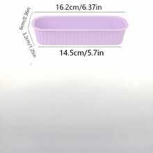 1pc Heat-Resistant Rectangular Silicone Cake Mold: Non-Stick And Easy To Demold, Durable And Non-Deformable. Suitable For Cake Baking, Cheesecake Baking, Durian Pastry Baking, And Air Fryer Baking. Suitable For Home Baking Use. An Essential Baking Tool For Daily Dessert Baking. - Multicolor - View 10