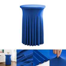 Váy phủ bàn cocktail tròn 32"X43" / 24"X43", chất liệu chiffon co giãn, thích hợp cho quán bar, quán rượu, đám cưới, tiệc tùng, tiệc chiêu đãi, sinh nhật. - Nhiều màu - Xem 13