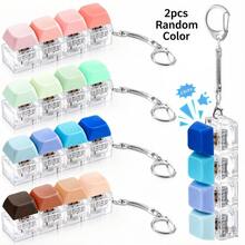 1/2/3/4Pcs Keyboard Adult Fidget Toy Clicker Toy 4-In-1 Keyboard Fidget Keychain Cube Mechanical Key Button Clicker Stress Relief Gift For Office School Home To Pass The Time,Perfect For All Ages,Suitable As Gifts Or Party Favors,Suitable For Birthdays, Holidays, Parties, Hobbies, Collectibles, Party Supplies(Random Colors) - Nhiều màu - Xem 11