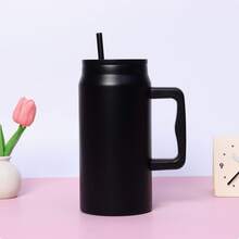 1.5升超大吸管杯，304不锈钢真空保温水瓶，大容量 - 彩色 - 查看 5