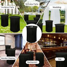 Váy phủ bàn cocktail tròn 32in x 43in / 24in x 43in, chất liệu chiffon co giãn, phù hợp cho quán bar, quán rượu, đám cưới, tiệc tùng, tiệc chiêu đãi, sinh nhật. - Nhiều màu - Xem 12