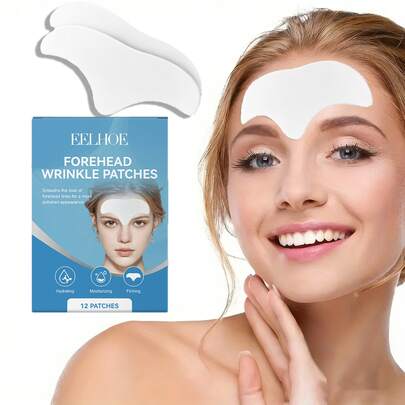 12 Pieces Of Forehead Care Patches, Gentle And Comfortable Forehead Patches, Firmly Adhering And Breathable, Forehead Tightening Patches - Immediately Smooth And Soft, Significantly Lift And Firm The Skin