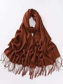 Khăn choàng nữ màu đen đa năng, siêu mỏng, dài, có tua rua, chất liệu giả cashmere, kiểu dáng đơn giản, thanh lịch, ấm áp và thoáng mát, thích hợp sử dụng hàng ngày, bốn mùa, đi chơi và làm quà tặng. - màu đen - Xem 27