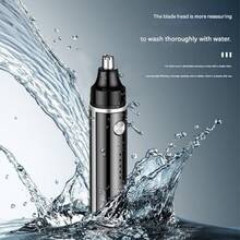 SOKANY Electric Nose Hair Trimmer, Men's Ear & Nose Hair Trimmer, USB Rechargeable With Long Battery Life. Smart Indicator Light, Compact & Portable, Detachable Blade For Easy Cleaning. Painless Trimming For Eyebrows, Facial Hair And Nose Hair, Perfect Gift For Valentine's Day/Father's Day. - Black - View 5