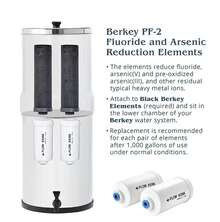 Set Of 2 Berkey Authentic Black Berkey Elements (BB9-2) And 2 PF-2 Fluoride Reduction Elements - Combo Pack - 查看 5