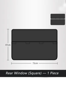 Thickened Magnetic Car Window Sunshade, Hook And Loop Splicing Car Side Window Sun Cover, Summer UV Protection Heat Insulation Auto Accessory - A - View 10