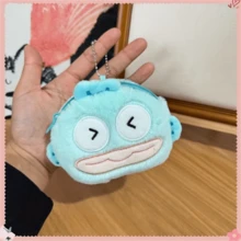 SANRIO 三丽鸥丑鱼毛绒钱包（单件装） - 双钥匙扣钱包，柔和蓝色，可爱鳐鱼造型设计，三丽鸥粉丝生日礼物之选，可爱钱包，钥匙扣配件，做工精致，情人节、婚礼、旅行配件、母亲节，四季皆宜的完美之选 - 彩色 - 查看 9