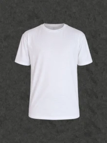 Kit 5 Plain Basic T-Shirt 100% Cotton Thread 30.1 Men's Unisex Breathable Reinforced Costume Fast Shipping!! - 黑色 - 查看 3