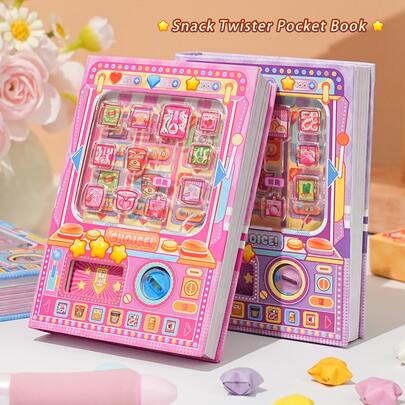1 pieza Libreta de notas colorida de 80 hojas, diseño de deliciosos bocadillos, libreta de bolsillo portátil, adecuada para regalo sorpresa, regalo perfecto, regalo de cumpleaños, regalo festivo - Un regalo irresistible, se envían estilos variados al azar