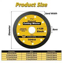 105/110/115/125mm Diamond Saw Blade, Ultra-Thin Mesh Turbo Cutting Disc, Suitable For Marble, Granite, Ceramic Tile, X-Type Teeth Precise Cutting, Wet & Dry Use - Diamond Cutting Disc - View 3