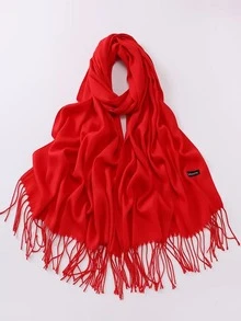 Khăn choàng nữ màu đen đa năng, siêu mỏng, dài, có tua rua, chất liệu giả cashmere, kiểu dáng đơn giản, thanh lịch, ấm áp và thoáng mát, thích hợp sử dụng hàng ngày, bốn mùa, đi chơi và làm quà tặng. - màu đen - Xem 21