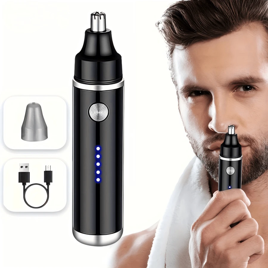 SOKANY Electric Nose Hair Trimmer, Men's Ear & Nose Hair Trimmer, USB Rechargeable With Long Battery Life. Smart Indicator Light, Compact & Portable, Detachable Blade For Easy Cleaning. Painless Trimming For Eyebrows, Facial Hair And Nose Hair, Perfect Gift For Valentine's Day/Father's Day.