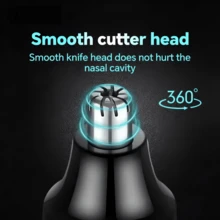 Máy tỉa lông tai và mũi nhỏ gọn, cầm tay dành cho nam giới, máy tỉa lông mũi điện sạc USB, máy tỉa lông mày và lông mặt không gây đau, dụng cụ tỉa lông mũi, dung lượng pin 500mAh. - nhiều màu - Xem 6