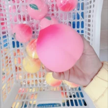 高品质创意减压逼真桃子挤压玩具，柔软慢回弹减压玩具 - 彩色 - 查看 1