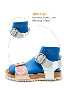 1 đôi dép xăng đan thời trang cho trẻ em, dép xăng đan đế bằng màu hồng cho bé gái với thiết kế quai đôi lấp lánh, đế mềm chống trơn trượt, thích hợp cho các chuyến đi chơi mùa hè, tiệc tùng, tụ họp, lễ hội, kỳ nghỉ thường ngày. - Hồng - Xem 8