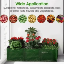 1个8/6/4格组合种植袋，方便的植物栽培分隔袋 - 墨綠色 - 查看 4