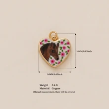 1pc Elegant Fashion Cartoon Animal Series Pig, Goose, Snail, Horse, Kitten DIY Delicate Pendant, 18K Gold Stainless Steel Material, DIY Jewelry Accessory, Necklace Accessory, Bracelet Accessory, Earring Accessory, Keychain Accessory, Bag Accessory, Charming Women Jewelry Accessory, Wallet Accessory, Small Pendant, Gift - Multicolor - View 16
