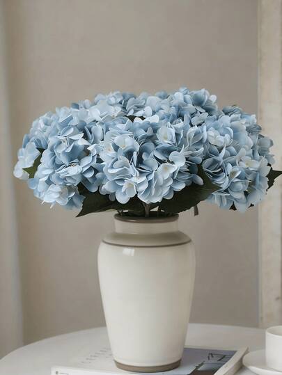 1/3/6件装蓝色刺绣人造花带茎，丝缎绒球桌面装饰，适用于办公室、派对、婚礼、春夏装饰、房间装饰、花园装饰、母亲节和父亲节礼物。