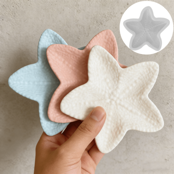 DIY Ocean Series Starfish & Shell Silicone Mold, Starfish Storage & Decoration Resin Casting Mold