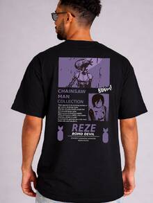 Men T-Shirts - 黑色 - 查看 3