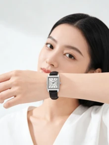 Casio Đồng hồ vuông cổ điển | Đồng hồ nữ dòng LTP-V007 - Mặt số trắng cổ điển & mặt số vàng retro / Dây da đen / Phong cách thanh lịch tối giản / Phù hợp công sở / Phụ kiện thời trang / Quà tặng thương hiệu / Quà tặng ngày Valentine / Phong cách lịch lãm / Giống như phong cách của các blogger - LTP-V007L-9E LTP-V007L-7E1 - Bạc - Xem 2