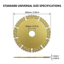 Lưỡi cưa kim cương hàn chân không chuyên nghiệp 100/115/125mm, đĩa cắt kim loại đa năng dùng cho thép, thép thanh, gang và nhôm, lưỡi cưa tròn có vòng giảm tốc. - Đĩa cắt kim cương - Xem 6