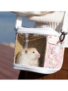 1 pieza Bolsa transportadora para loro, bolsa de hombro transpirable para loro, erizo, hámster - A - Ver 4