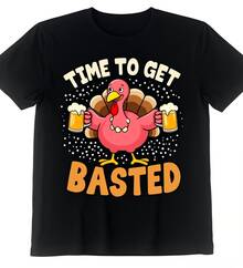 Otter Playful Boho Crew Neck Printed T-Shirt - Black - View 1