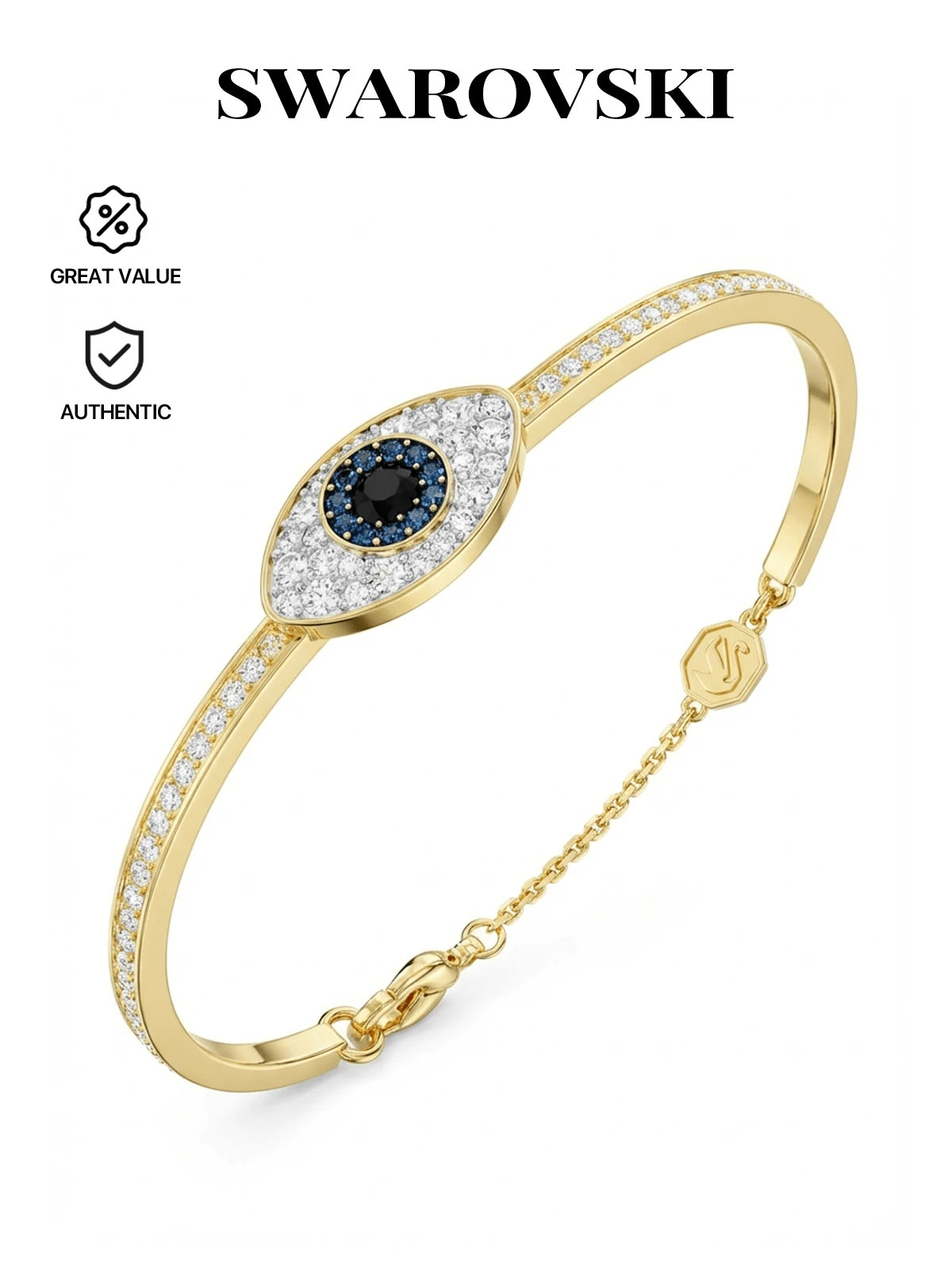 Swarovski 施华洛世奇 Symbolica 5696467 土耳其之眼手链 - 金色 - 查看 1
