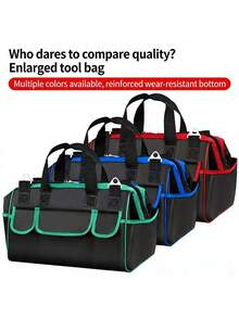 Oxford Cloth Waterproof Tool Bag, Wear-Resistant Thickened Handheld Shoulder Bag Suitable For Construction Site - Multicolor - View 1