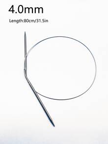 Bộ kim đan tròn bằng thép không gỉ 31,5 inch, móc thép không gỉ và dây thép không gỉ mềm mại, không dễ đứt, thích hợp cho việc tự làm áo len người lớn, áo chui đầu, áo khoác cardigan, khăn quàng cổ rộng, khăn choàng cổ, mũ, khăn choàng, đồ dệt gia dụng và các dự án đan len khác nhau. - kim đan - Xem 9