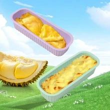 1pc Heat-Resistant Rectangular Silicone Cake Mold: Non-Stick And Easy To Demold, Durable And Non-Deformable. Suitable For Cake Baking, Cheesecake Baking, Durian Pastry Baking, And Air Fryer Baking. Suitable For Home Baking Use. An Essential Baking Tool For Daily Dessert Baking. - Multicolor - View 4