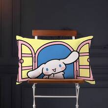 SANRIO 1/4件正方形抱枕套 可愛印花設計 甜美女孩風 房間裝飾 拉鍊開合 100%聚酯纖維 家居裝飾枕套 沙發靠墊套 包含「Sparkling」閃亮、豹紋等款式 - A - 查看 5